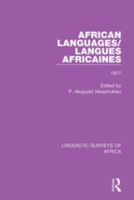 Read African Languages/Langues Africaines: Volume 3 1977 - P Ak Nwachukwu | PDF