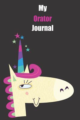 Read Online My Orator Journal: With A Cute Unicorn, Blank Lined Notebook Journal Gift Idea With Black Background Cover -  file in PDF